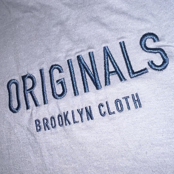 Brooklyn Cloth Originals Center Chest Tonal Embroidery Tee, Size L - Picture 5 of 9